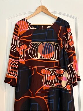 White Stuff Women’s Adil Geometric  Multicolored Abstract Dress Size M